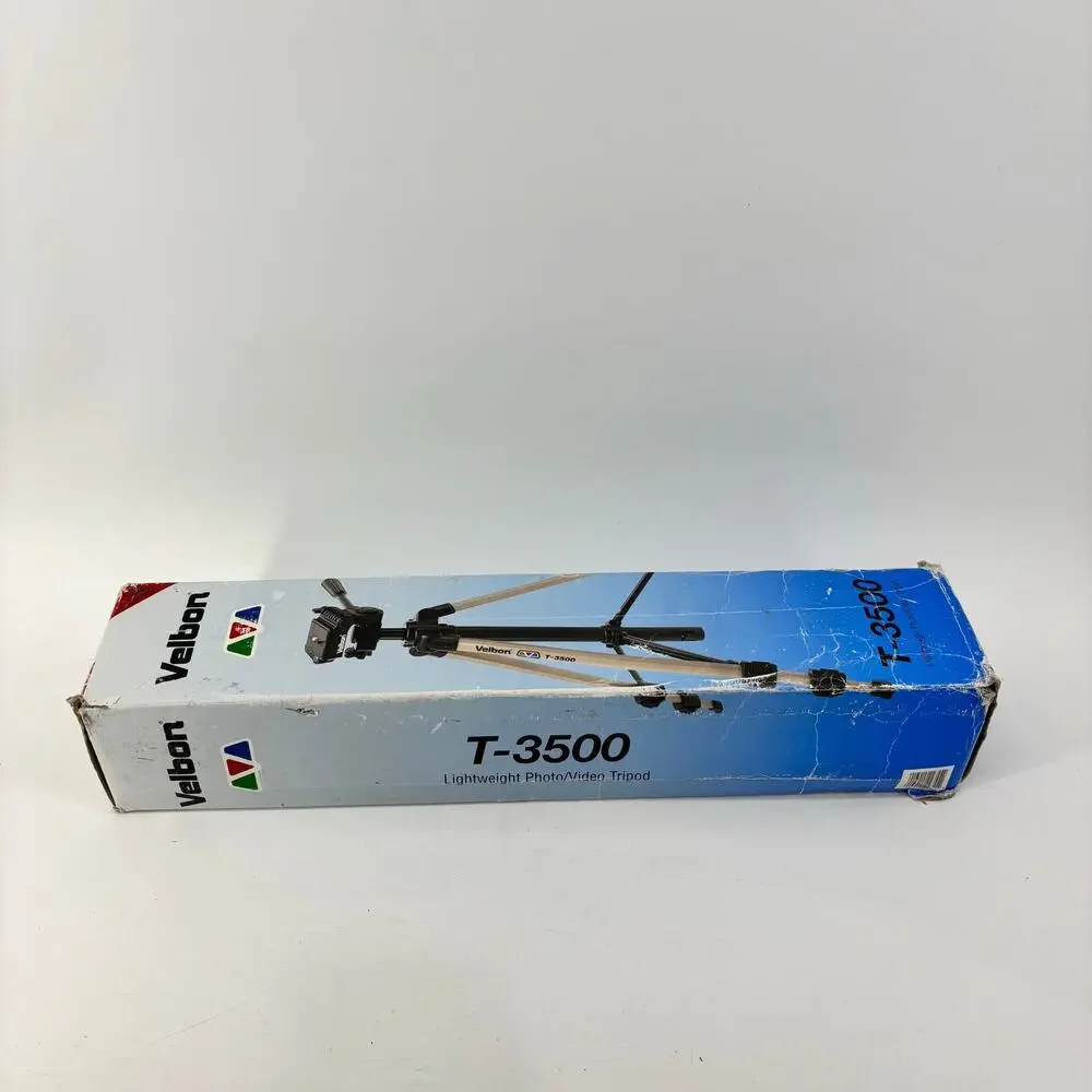 Velbon T-3500 Tripod Deluxe Lightweight Photo Video Camera Original Box